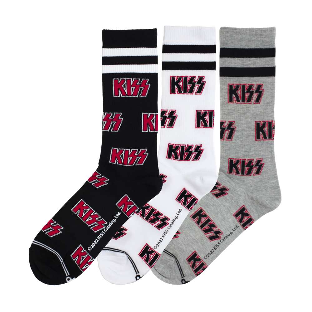 Kiss - Volume Crew Sokken - Multicolours/Grijs